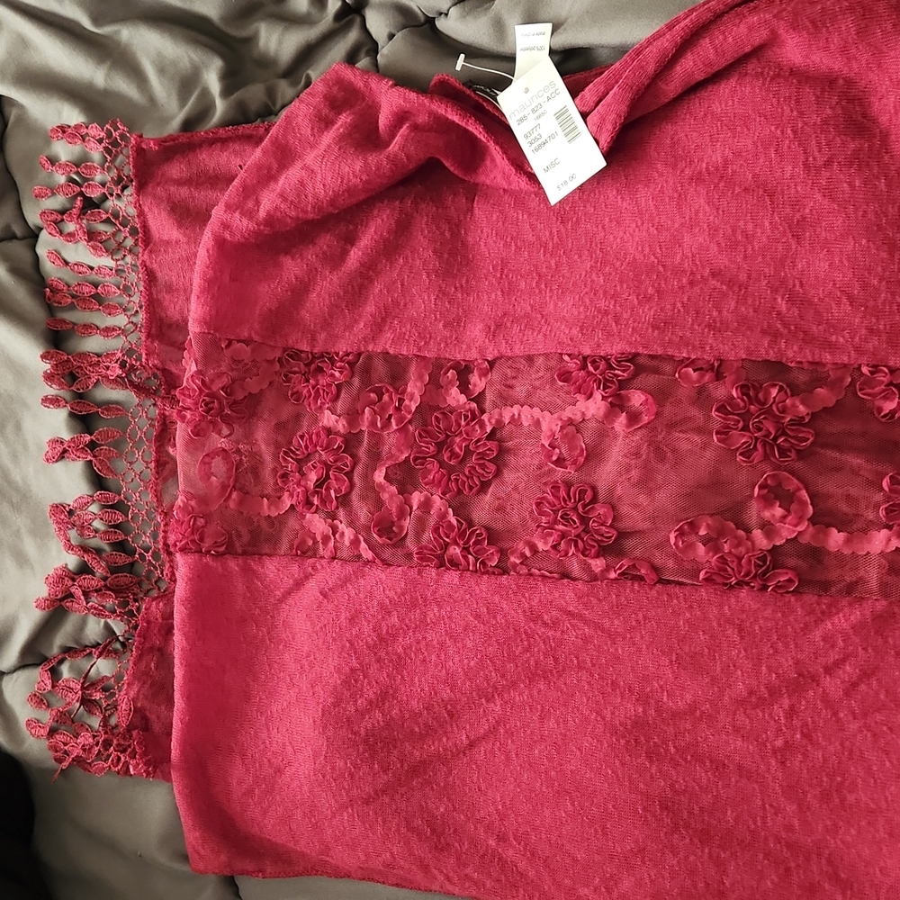 Burgundy scarf
